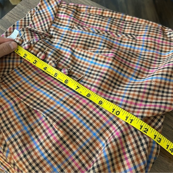 Twik Colorful Plaid High-Waisted Pants XS - Picture 9 of 11